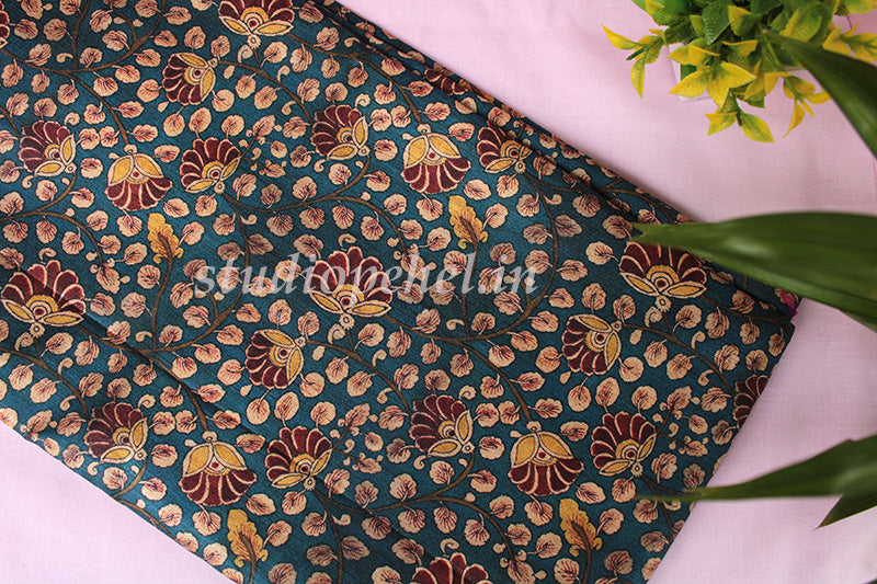 Designer RawSilk Fabric - Damask Floral 2