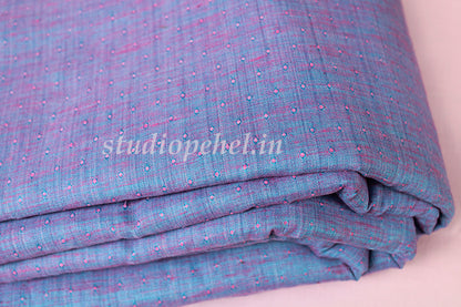 Handloom Cotton Fabric- Bluish Pink