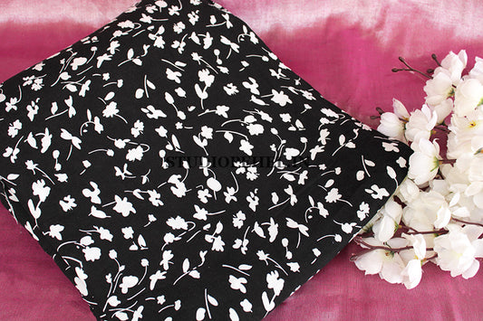 Black & white lily fabric