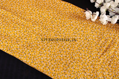 Yellow mini floral fabric