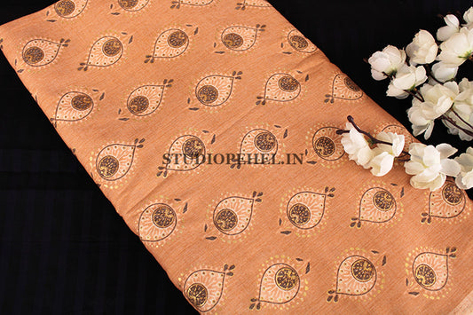 Peach moghul motif fabric