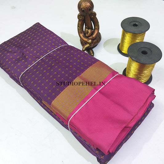 Mithra semi silk sarees - Violet