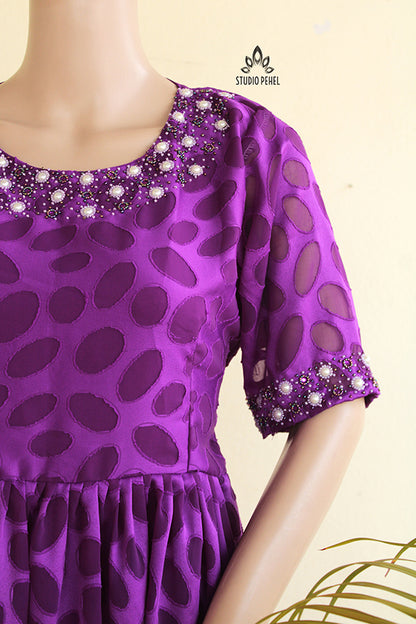 Violet Designer Georgette Dress