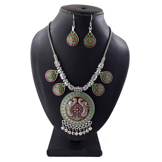Meenakari silver neckpieces-visithraa - STUDIO PEHEL 