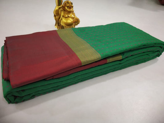 Mithra semi silk sarees - Ramar Green