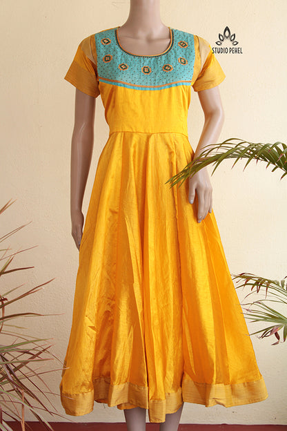Yellow Fit & Flare Women's dress