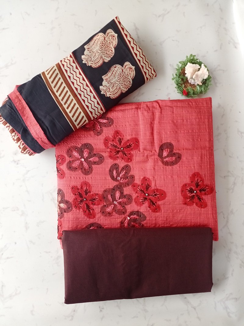 Arushi onion pink embroidered salwar suit set - STUDIO PEHEL 