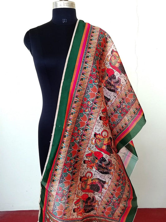 Chanderi Handpainted Dupatta - STUDIO PEHEL