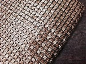 Black/copper Heavy embroidered net fabric - STUDIO PEHEL 